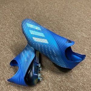 Adidas X 19+ FG Cleats Size M 7 US (Roy Blue/White/Core Black)